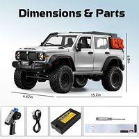Dwi Dowellin 1/12 RC Geländewagen, MN-300 Offroad-Truck, 4x4 RC GWM Tank 300 Auto Orange |   RTR RC SUV Automodell für Erwachsene