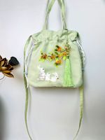 Sac brodé assorti au Hanfu, sac à main de style chinois, sac bandoulière rétro polyvalent, mini sac littéraire, sac décontracté traditionnel Han