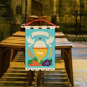 Personalizado Santa Iglesia Pew Banner gema pegatinas artes manualidades Kit <span class=keywords><strong>domingo</strong></span> Escuela fiesta decoraciones fieltro Santa Iglesia decoración Kit - Product Image 2