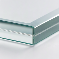 Verre feuilleté trempé 5mm+0.76PVB+5mm, verre de sécurité insonorisé pour les fenêtres et les portes des bâtiments commerciaux, fourniture d'usine
