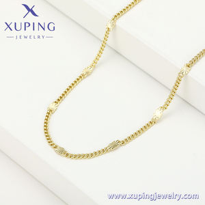 Xuping collana a catena cubana di vendita calda delle americhe della busta 55cm di personalità placcata oro 14k a buon mercato all'ingrosso con trasporto libero - Product Image 5