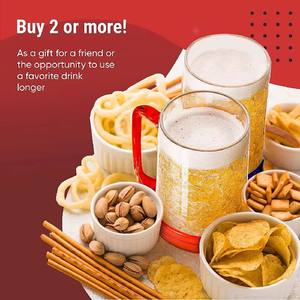 Mugs à bière isothermes à double paroi pour congélateur avec poignées, 16 oz - Product Image 4