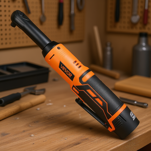 Llave de trinquete eléctrica inalámbrica Vevor de 3/8 pulgadas con batería de litio de 18V y 33 Ft-Lbs de torque para uso doméstico. - Product Image 2