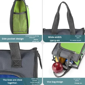 Promotion Fashionable 600D Oxford Cloth Insulated <b>Bag</b> Satchel for Outdoor <b>Lunch</b> Box Storage Custom Logo - Product Image 3
