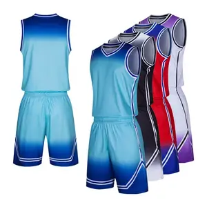 Дешевые детские и мужские баскетбольные униформы на заказ, наборы пустых сетчатых баскетбольных Джерси и шорт для колледжа