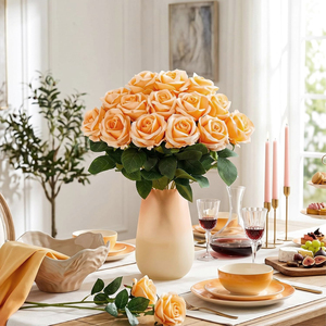 <span class=keywords><strong>Fiori</strong></span> Artificiali 1 Pezzo Rose <span class=keywords><strong>di</strong></span> Seta con Steli Lunghi per Centrotavola Matrimoniali, Composizioni Floreali da Interno, Decorazioni per Feste, Bouquet Fai-da-Te - Product Image 4
