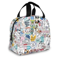 Boîte à déjeuner isotherme pour infirmières, médecin et infirmière, sac à Lunch, pour femmes, imprimé, boîte à Bento chaude pour enfants, boîte à déjeuner pour l'école
