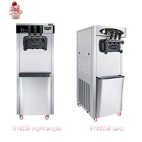 Nouvelle Machine Distributrice Automatique Électrique à Crème Glacée Soft 3 Saveurs, pour Glace au Yaourt