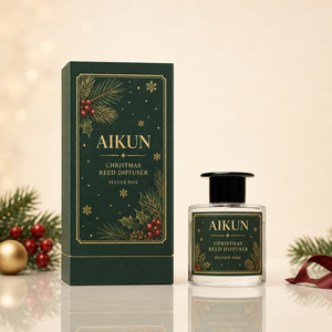 Aikun Cross Border Ecommerce Seller 120ml Dual Bottle Custom Logo Packaging Christmas Reed <b>Diffuser</b> Gift Set for Holiday Retail - Product Image 2