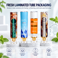 Tube de dentifrice frais sous vide en aluminium-plastique avec bouchon à vis, logo personnalisé, isolant l'air pour prolonger la durée de conservation