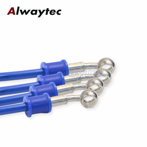 Banjo Bolts <strong>Motorcycle</strong> 28&deg;- 28&deg; AN3 254 -1220mm Braided Hose Hydraulic Reinforce Brake Line Clutch Oil Tube M10 Banjo Universal - Product Image 3