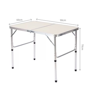 Su misura 90cm bianco all'aperto Picnic e Barbecue tavolo da campeggio pieghevole portatile regolabile, fabbrica diretta - Product Image 3