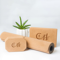Vente en gros de haute qualité 3*6*9 pouces ensemble de blocs de yoga en liège écologique bloc de yoga octogonal haute densité brique en liège LOGO personnalisé