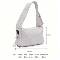 Sac de transport pour animaux de compagnie, sac à bandoulière pour chat et chien, sac à bandoulière matelassé, sac de voyage pour chiot, sac à main lavable pour petits chiens et chats