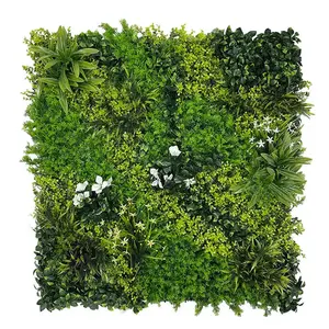 도매 시뮬레이션 식물 인공 잔디 정원 홈 풍경 장식 플라스틱 인공 식물 야외 녹색 벽