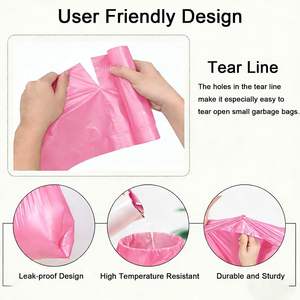 Sacs poubelles jetables Huamaohengchun en PE avec soufflets latéraux, 22 pièces, non parfumés, noirs, pour salle de bain, cuisine, chambre, salon - Product Image 4