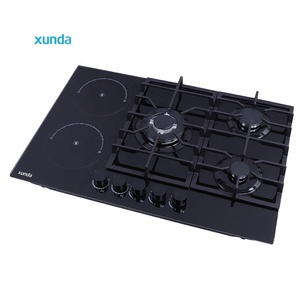 Xunda CE CB chứng nhận 6 <span class=keywords><strong>Burner</strong></span> lai bếp 90cm được xây dựng trong tấm gốm cho truy cập hàng đầu HOB các thiết bị 2 điện <span class=keywords><strong>4</strong></span> gas đầu đốt - Product Image 2