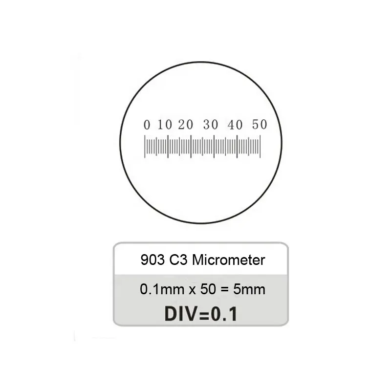 C3 Div 0,1 мм микроскоп окуляр ретикул плоскость ретикулес для калибровки