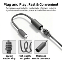 Câble étanche Starlink Type C mâle vers femelle 0,65 pi/0,2 m, câble d'extension mini DC 18AWG compatible avec Starlink Mini