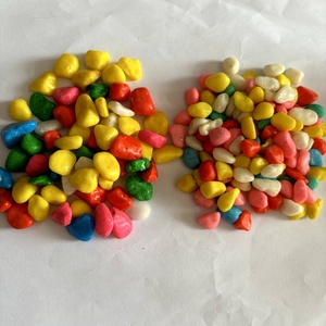 Đá màu 6-9mm được sử dụng để trang trí bể cá. Họ là những viên đá sỏi đánh bóng đầy màu sắc và sỏi màu. - Product Image 4