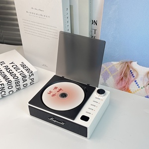 Reproductor de CD portátil personalizado de fábrica con conexión inalámbrica BT, reproducción USB y radio FM en diseño retro para uso doméstico. - Product Image 5