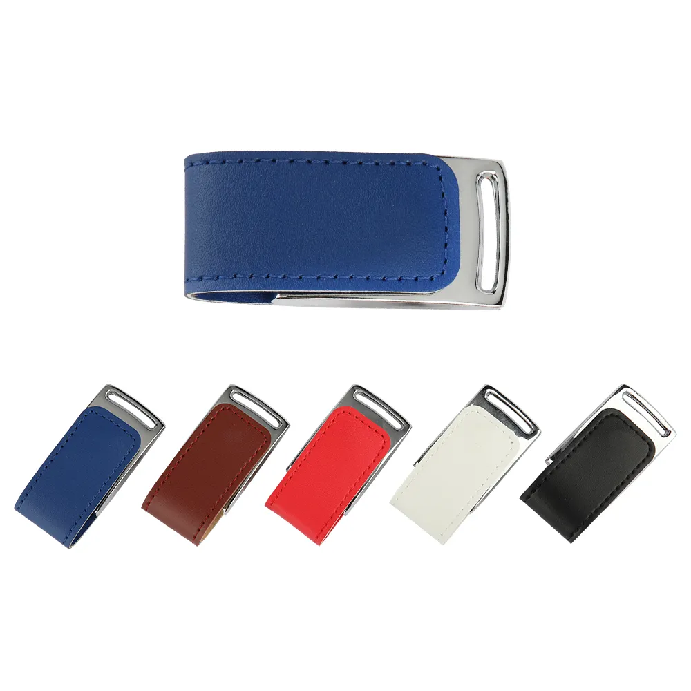 Custom Logo leather USB Flash Drive 4GB to 32GB USB 2.0 3.0 Memory Flash Stick Gifts Pendrive