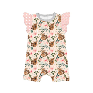 Monos sin mangas con volantes para niñas, pelele informal para bebés y niños pequeños - Product Image 6