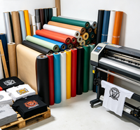 Rollo de Vinilo Flexible de PU, 50cm/100cm de Ancho, para Plotter, para Negocios de Camisetas y Uso Comercial