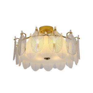 Nuevo estilo, diseño francés, dormitorio redondo, sala de estar, comedor, candelabro Led de cristal moderno, luz de techo - Product Image 6