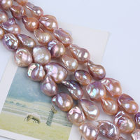 Colliers de perles d'eau douce baroques naturelles de qualité supérieure, rose-violet, 15-22 mm, en vente