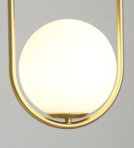 Hot bán Nordic phong cách hiện đại bóng đèn màu trắng nhà hàng <span class=keywords><strong>Globe</strong></span> <span class=keywords><strong>Shape</strong></span> LED trần ánh sáng Brass bóng ánh sáng mặt dây chuyền - Product Image 3