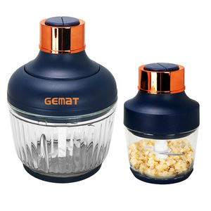 Picadora de carne eléctrica Gemat de 1L y 3L, picadora de alimentos portátil de doble vaso para uso en la cocina - Product Image 1