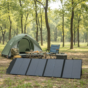 Panneau solaire portable pliable 200W pour les escapades en <span class=keywords><strong>île</strong></span> et en lac, alimente les enceintes Bluetooth, les petits ventilateurs et les té<span class=keywords><strong>l</strong></span>éphones - Product Image 2