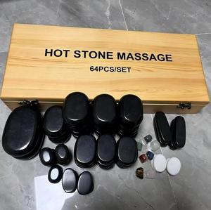 <strong>Hot</strong> Selling Products 2025 <strong>Stone</strong> Therapy <strong>Kit</strong> 64PCS Pain Relief Heat Compression Massage <strong>Stone</strong> Sauna Set - Product Image 1