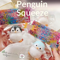 Jouet Squishy Pingouin Ventru en Sachet Surprise, à Remontée Lente, Anti-Stress et Décompression, Transparent en TPR, 14 Ans, Unisexe, Vente en Gros