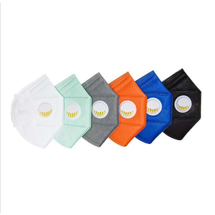 Dustproof Non-Woven activated carbon filter mask Fabrics Earloop kn95 color kn95 mask with valve
