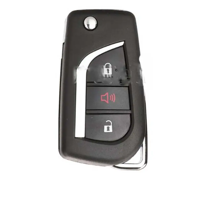 Otomatik 3 düğme uzaktan 433MHZ Toy43AT itmeli anahtar G çip için Toyota araba tuşları