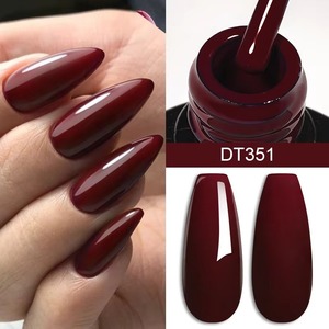 Wine <b>Red</b> Gel Nail Polish Long-Lasting French Style Gel Nail Supplies for Manicure DIY Design Nail Art Varnish - Product Image 1