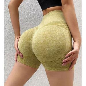High Waisted Quick Drying <b>Peach</b> Hip Yoga Shorts, Fitness Shorts, and Sports Shorts Are Suitable for Yoga and Fitness Activities - Product Image 1