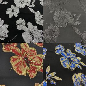 2021新设计中国纺织品供应商100% 聚酯时尚花艺编织提花锦织面料 - Product Image 5