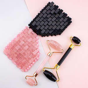 Masque pour les yeux et le visage en améthyste naturelle et pierre de jade, fait main, pour la guérison et le sommeil - Product Image 1