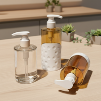 Flacon de savon liquide de 250 ml à pression avec impression sérigraphique sur carton en plastique PET transparent