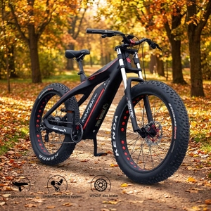 Carbon Fibre Mountain Bike 48v 750w Integrated Lithium Battery Mechanical Disc Fat Tire Es750 High-powered Motor 750w Delivers - Product Image 1
