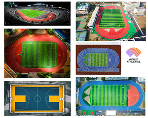 Gạch lát sàn liên kết bằng chất kết dính polyurethane thân thiện với môi trường, thấm nước, dùng cho sàn thể thao, đường đua cao su, sân vận động - Product Image 4