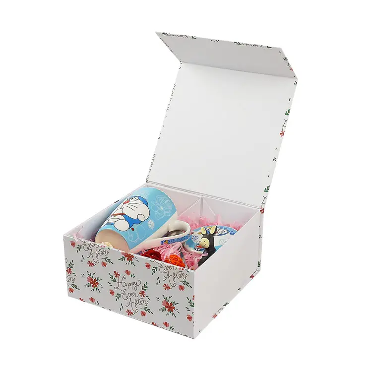 Wholesale pottery cups packaging fresh style magnetic closure folding box