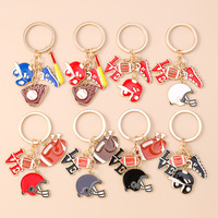 Porte-clés de protection pour équipement de baseball, motif goutte d'huile, série sport, tendance, mode, luxe, pendentif de décoration pour sac de couple