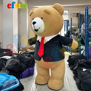 Efun MOQ 1 pz Costume gonfiabile <span class=keywords><strong>marrone</strong></span> orsacchiotto costumi mascotte adulti cartone animato animale che cammina Costume Cosplay in vendita - Product Image 2