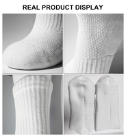 Chaussettes de sport classiques Glacier personnalisables avec logo pour hommes et femmes, blanches, respirantes, à fond en tissu éponge, durables, pour la course et le basketball