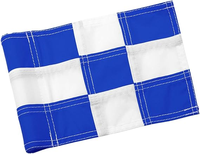 Drapeau de golf à carreaux de style mini imprimé numérique en nylon 420 deniers de haute qualité avec tube en plastique inséré pour la cour