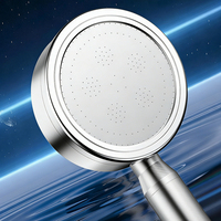 Pommeau de douche de style européen en acier inoxydable chromé de haute qualité à 9 fonctions, haute pression, brossé, grand modèle moderne
